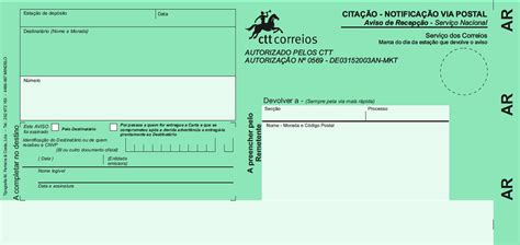 carta registada apartado 15117|Citação pessoal e notificação postal alterados .